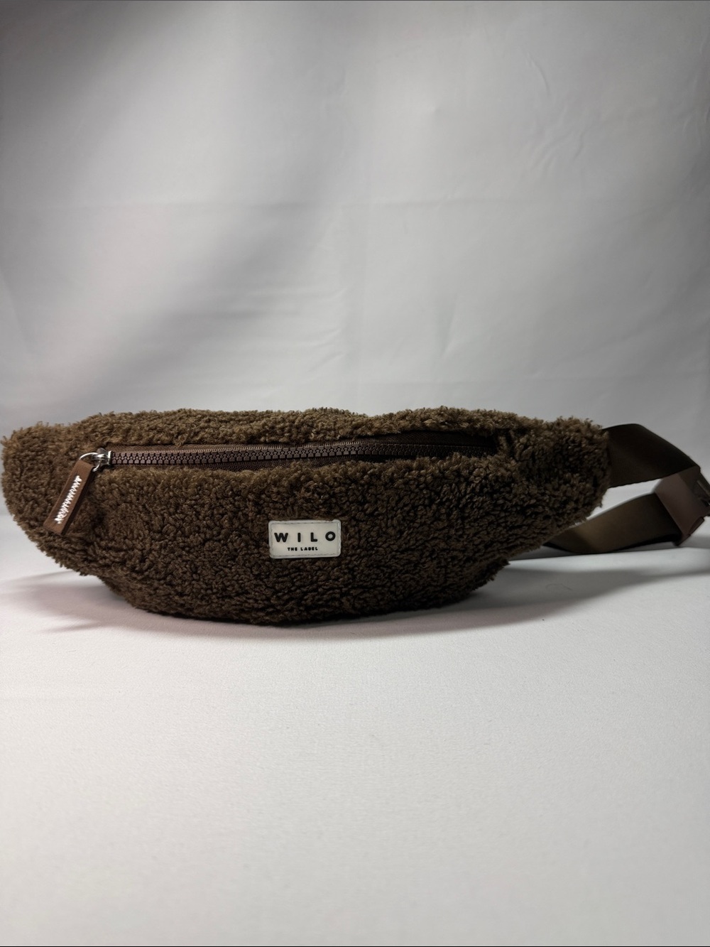 WILO The Label Espresso Brown Sherpa Belt Bag Crossbody